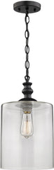 Bergen 1 Light Pendant In Oil Rubbed Bronze and Clear Glass
