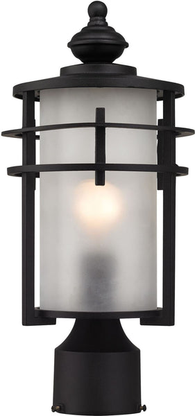 Meadowview 1 Light Outdoor Post Lantern In Matte Black