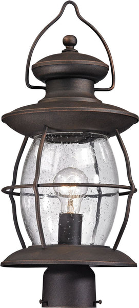 Village Lantern 1 Light Outdoor Post Light In Weathered Charcoal