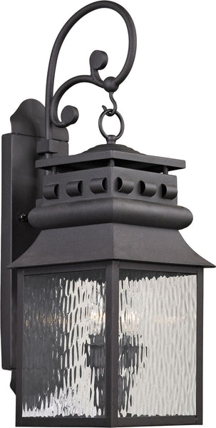 Forged Lancaster 2 Light Outdoor Sconce In Charcoal