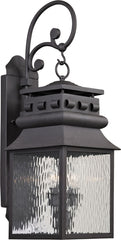 Forged Lancaster 2 Light Outdoor Sconce In Charcoal