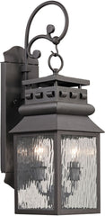 Forged Lancaster 2 Light Outdoor Sconce In Charcoal