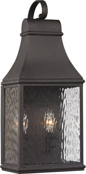 Forged Jefferson 2 Light Outdoor Sconce In Charcoal