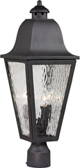 Forged Brookridge 3 Light Outdoor Post Lamp In Charcoal