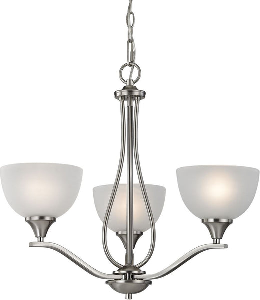 Bristol Lane 3 Light Chandelier In Brushed Nickel
