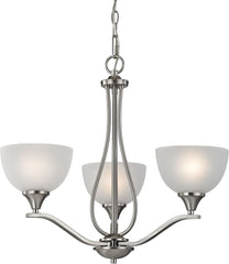 Bristol Lane 3 Light Chandelier In Brushed Nickel