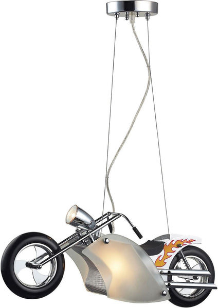 Novelty 3 Light Wild Ride Pendant In Satin Nickel and Polished Chrome