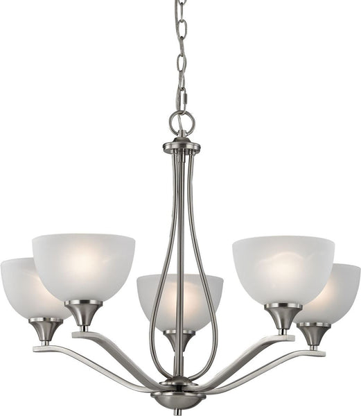 Bristol Lane 5 Light Chandelier In Brushed Nickel