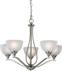 Bristol Lane 5 Light Chandelier In Brushed Nickel