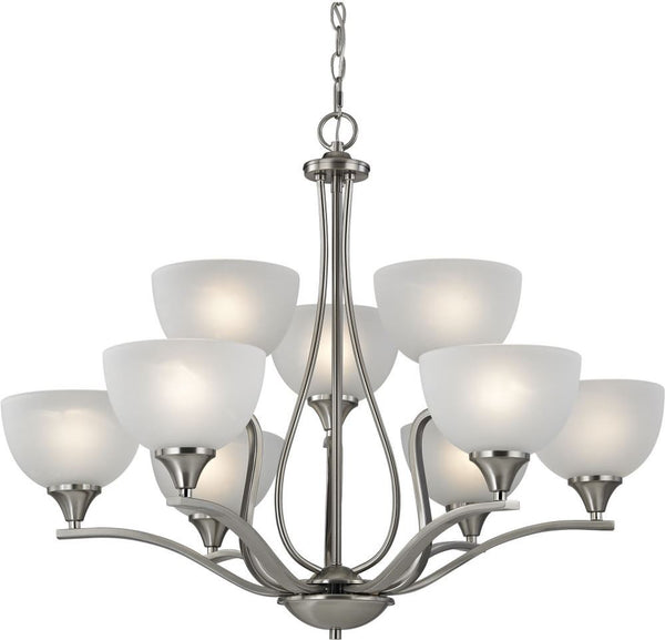 Bristol Lane 9 Light Chandelier In Brushed Nickel