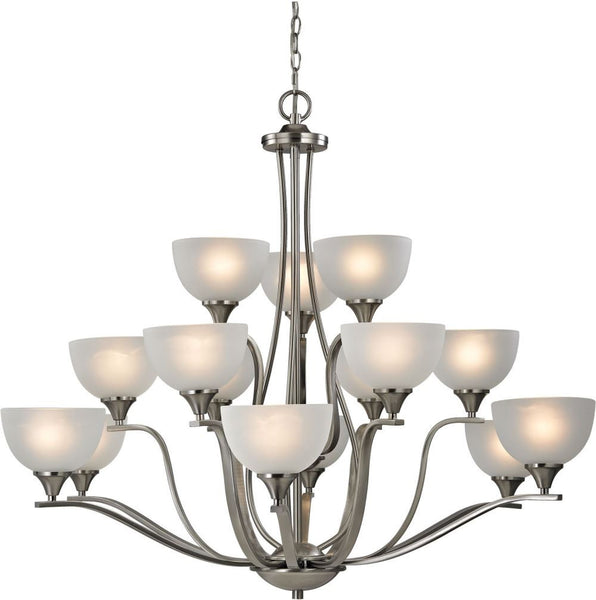 Bristol Lane 15 Light Chandelier In Brushed Nickel