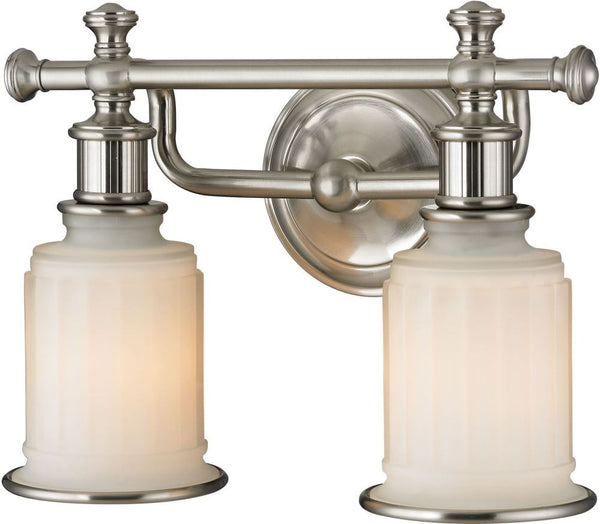 Acadia 2 Light Vanity In Brushed Nickel