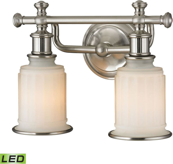 Acadia 2 Light Led Vanity In Brushed Nickel
