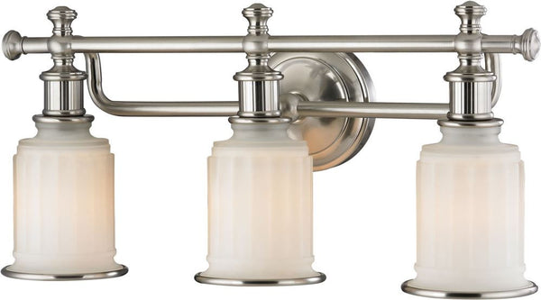 Acadia 3 Light Vanity In Brushed Nickel