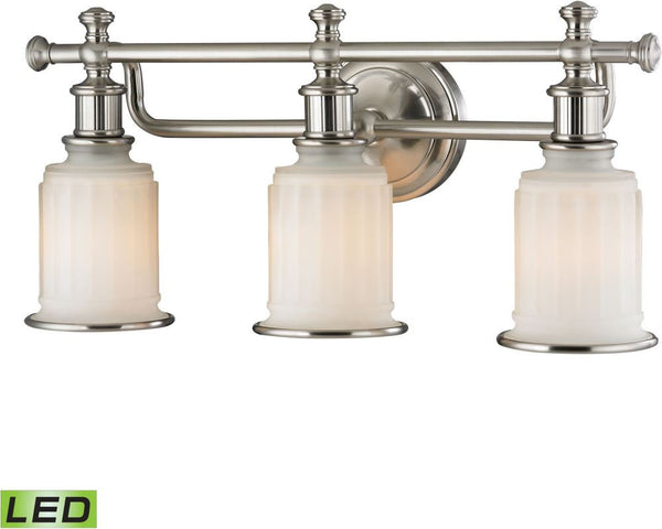 Acadia 3 Light Led Vanity In Brushed Nickel