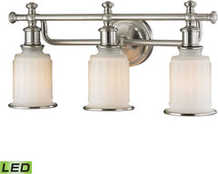 Acadia 3 Light Led Vanity In Brushed Nickel