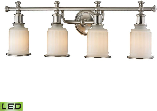 Acadia 4 Light Led Vanity In Brushed Nickel