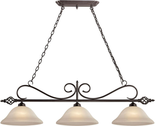 Santa Fe 3 Light Pendant In Oil Rubbed Bronze