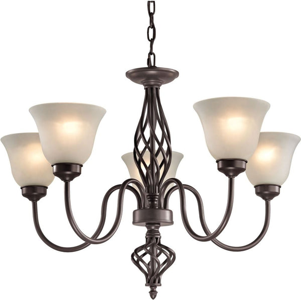 Santa Fe 5 Light Chandelier In Oil Rubbed Bronze
