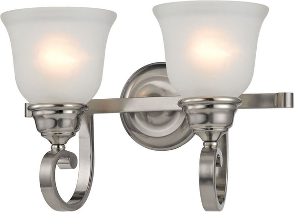 Hamilton 2 Light Bath Bar In Brushed Nickel