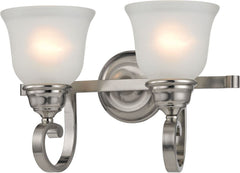 Hamilton 2 Light Bath Bar In Brushed Nickel