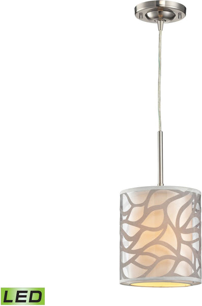 Autumn Breeze 1 Light Led Pendant In Brushed Nickel