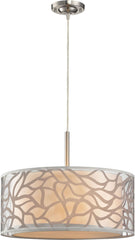 Autumn Breeze 3 Light Pendant In Brushed Nickel