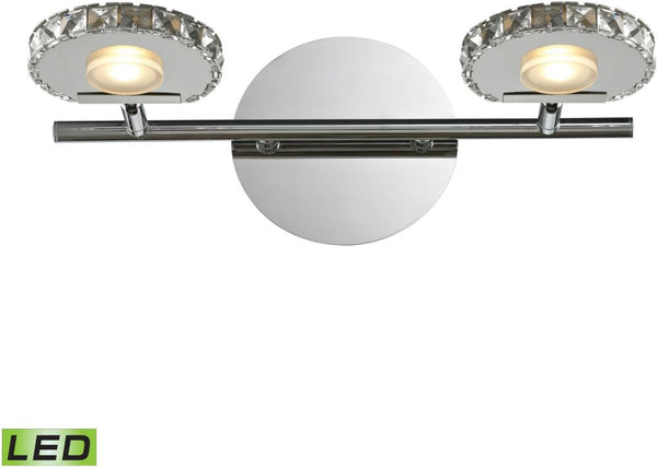 Spiva 2 Light Vanity In Polished Chrome and Crystal Banding