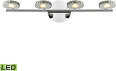 Spiva 4 Light Vanity In Polished Chrome With Crystal Banding