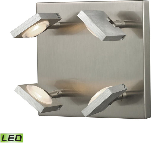 Reilly 4 Light Wall Sconce In Brushed Nickel and Brushed Aluminum