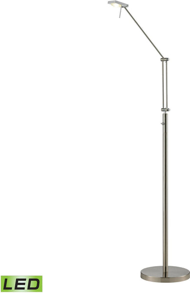 Reilly 1 Light Floor Lamp In Brushed Nickel and Brushed Aluminum