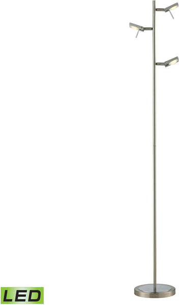 Reilly 3 Light Floor Lamp In Brushed Nickel and Brushed Aluminum