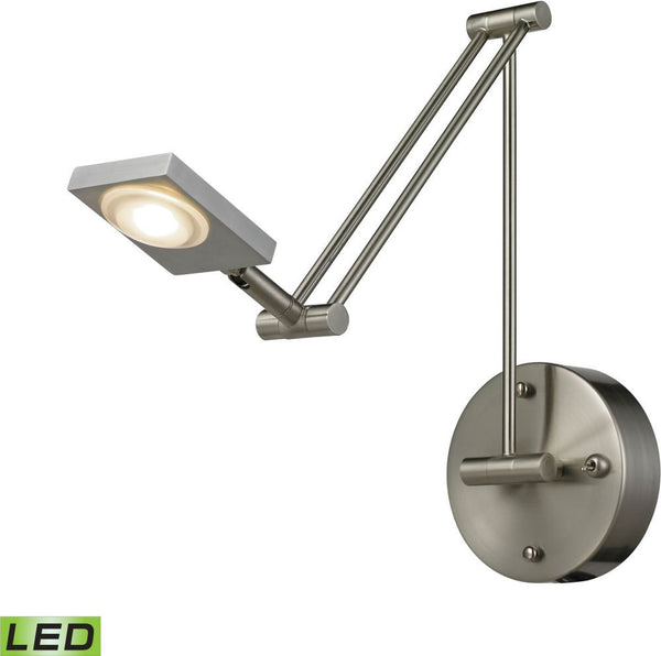 Reilly 1 Light Swingarm In Brushed Nickel and Brushed Aluminum