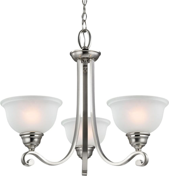 Hamilton 3 Light Chandelier In Brushed Nickel