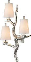 Sprig 3 Light Wall Sconce In Silver Leaf