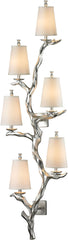 Sprig 6 Light Wall Sconce In Silver Leaf