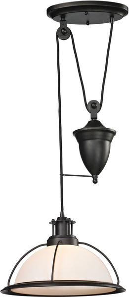 Wilmington 1 Light Pulldown Pendant In Oil Rubbed Bronze