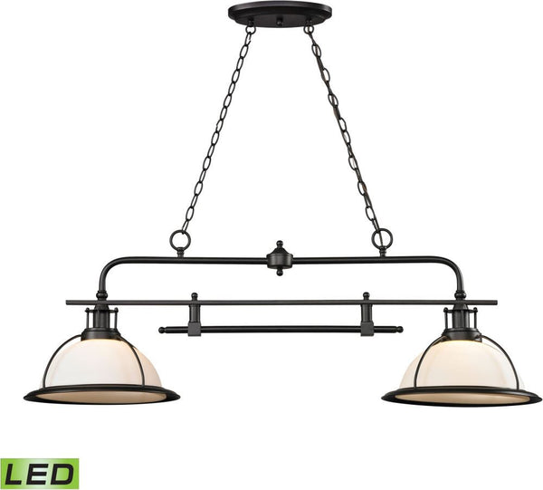 Wilmington 2 Light Led Billiard In Oil Rubbed Bronze