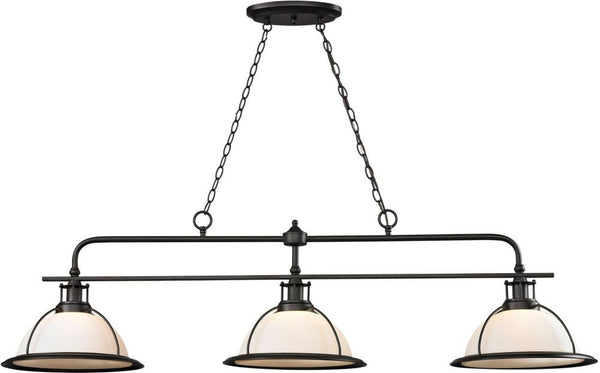 Wilmington 3 Light Billiard In Oil Rubbed Bronze