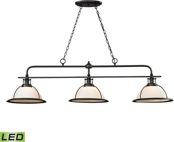 Wilmington 3 Light Led Billiard In Oil Rubbed Bronze