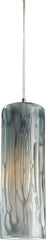Maple 1 Light Pendant In Satin Nickel and Maple Dusk