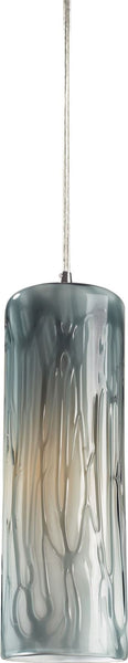 Maple 1 Light Led Pendant In Satin Nickel and Maple Dusk
