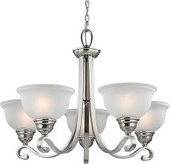 Hamilton 5 Light Chandeier In Brushed Nickel