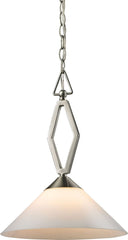 Tribecca 1 Light Pendant Large In Brushed Nickel