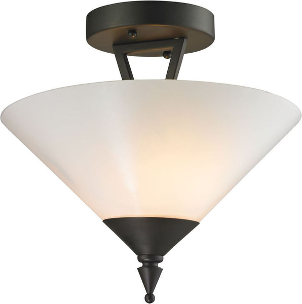 Tribecca 2 Light Semi Flush In Oil Rubbed Bronze