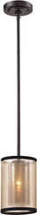 Diffusion 1 Light Mini Pendant In Oil Rubbed Bronze
