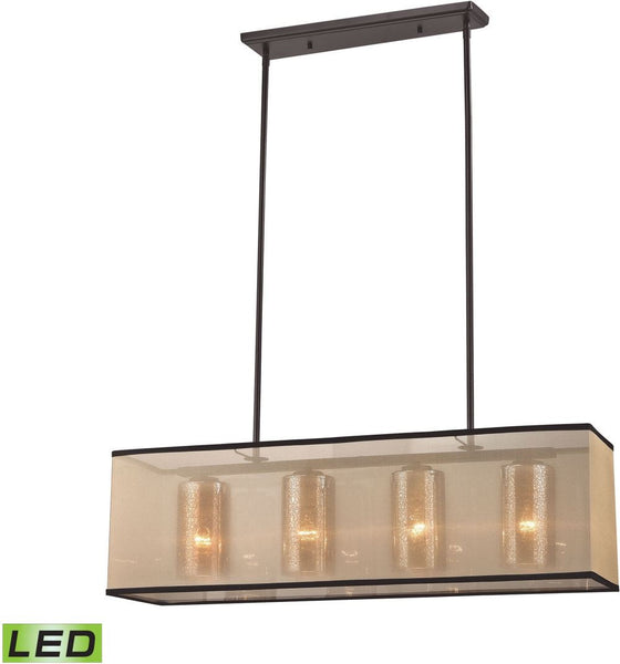 Diffusion 4 Light Led Chandelier In Oil Rubbed Bronze