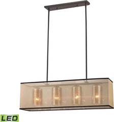 Diffusion 4 Light Led Chandelier In Oil Rubbed Bronze