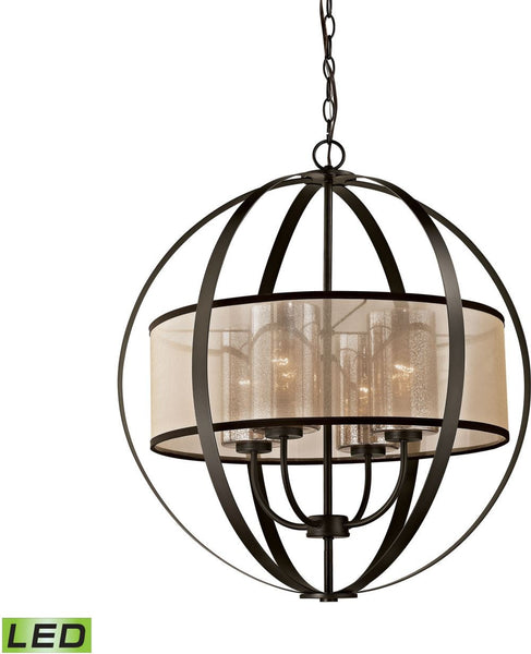 Diffusion 4 Light Led Chandelier In Oil Rubbed Bronze