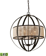 Diffusion 4 Light Led Chandelier In Oil Rubbed Bronze